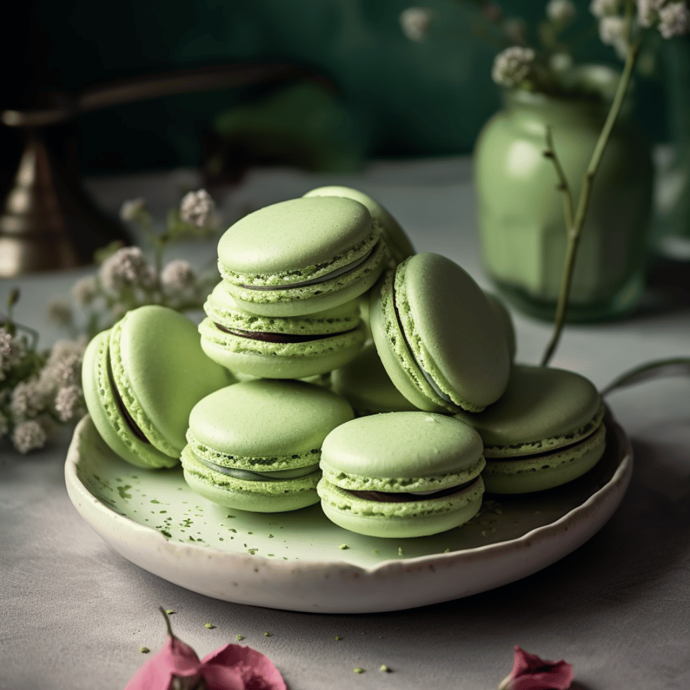matcha-macarons